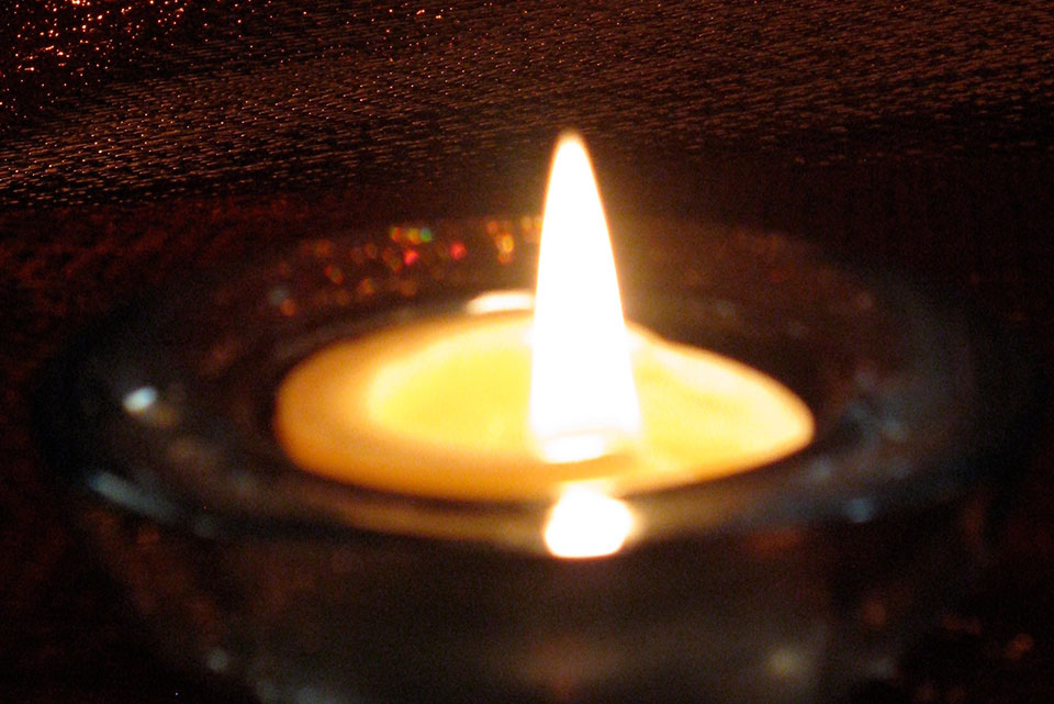 candle with flame